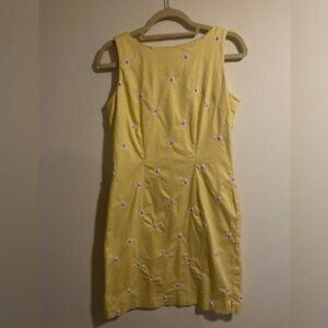Pastel Yellow Vintage 90s Sleeveless Mini Dress